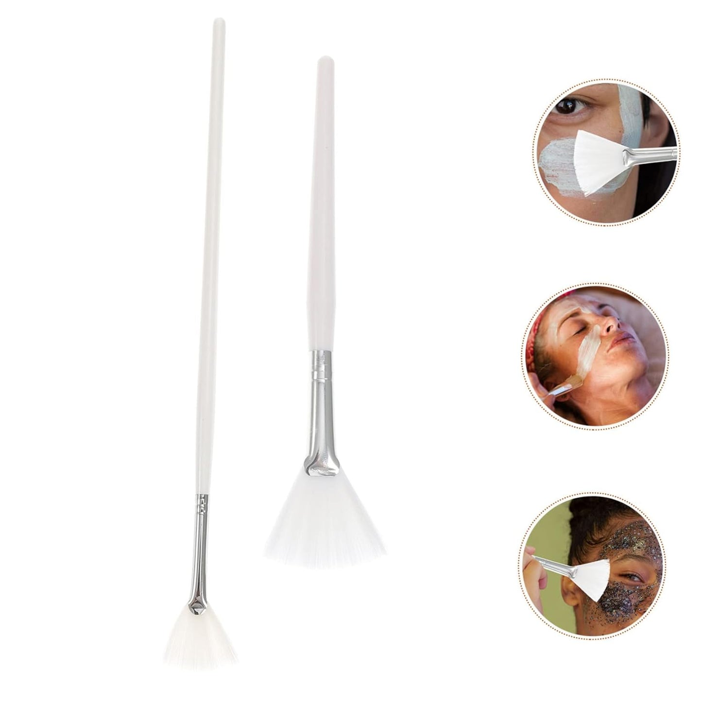 2Pcs Beauty Facial Beauty Salon Mask Brush Application Brush Beauty Kit Facial Applicator Brush Facial Brush Facial Tool Face Mask Brush Nylon
