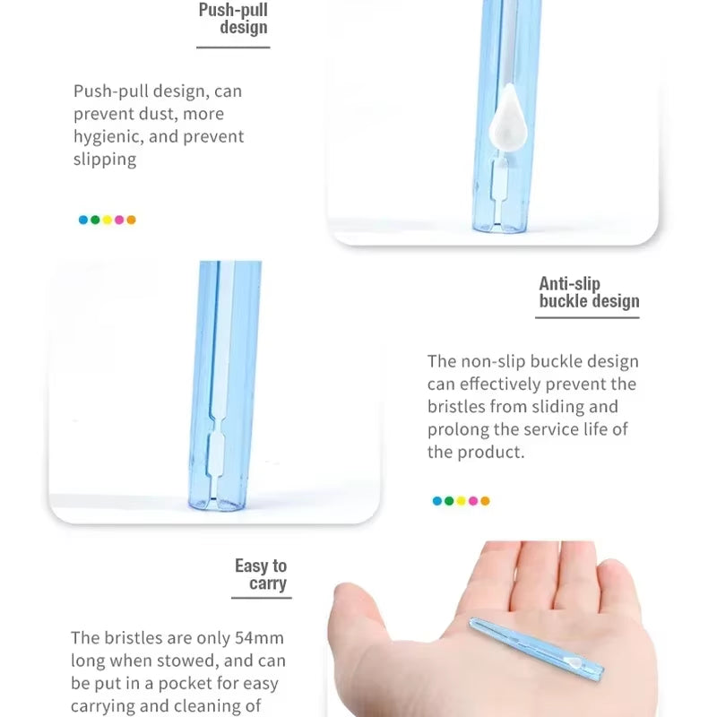 10/30Pcs Push-Pull Interdental Brush Interdental Brush Cleaning Tooth Socket Toothbrush Correction Tooth Gap Cleaning Brush