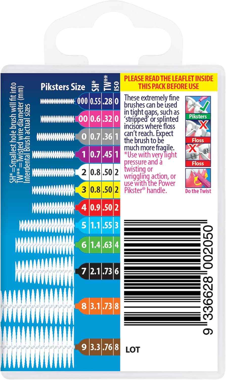 Interdental Brushes (40 Pack, Size 00 (Pink))