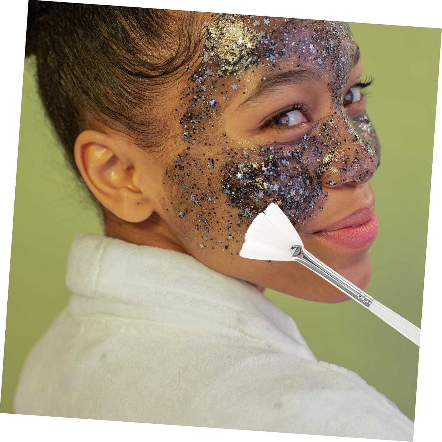 2Pcs Beauty Facial Beauty Salon Mask Brush Application Brush Beauty Kit Facial Applicator Brush Facial Brush Facial Tool Face Mask Brush Nylon