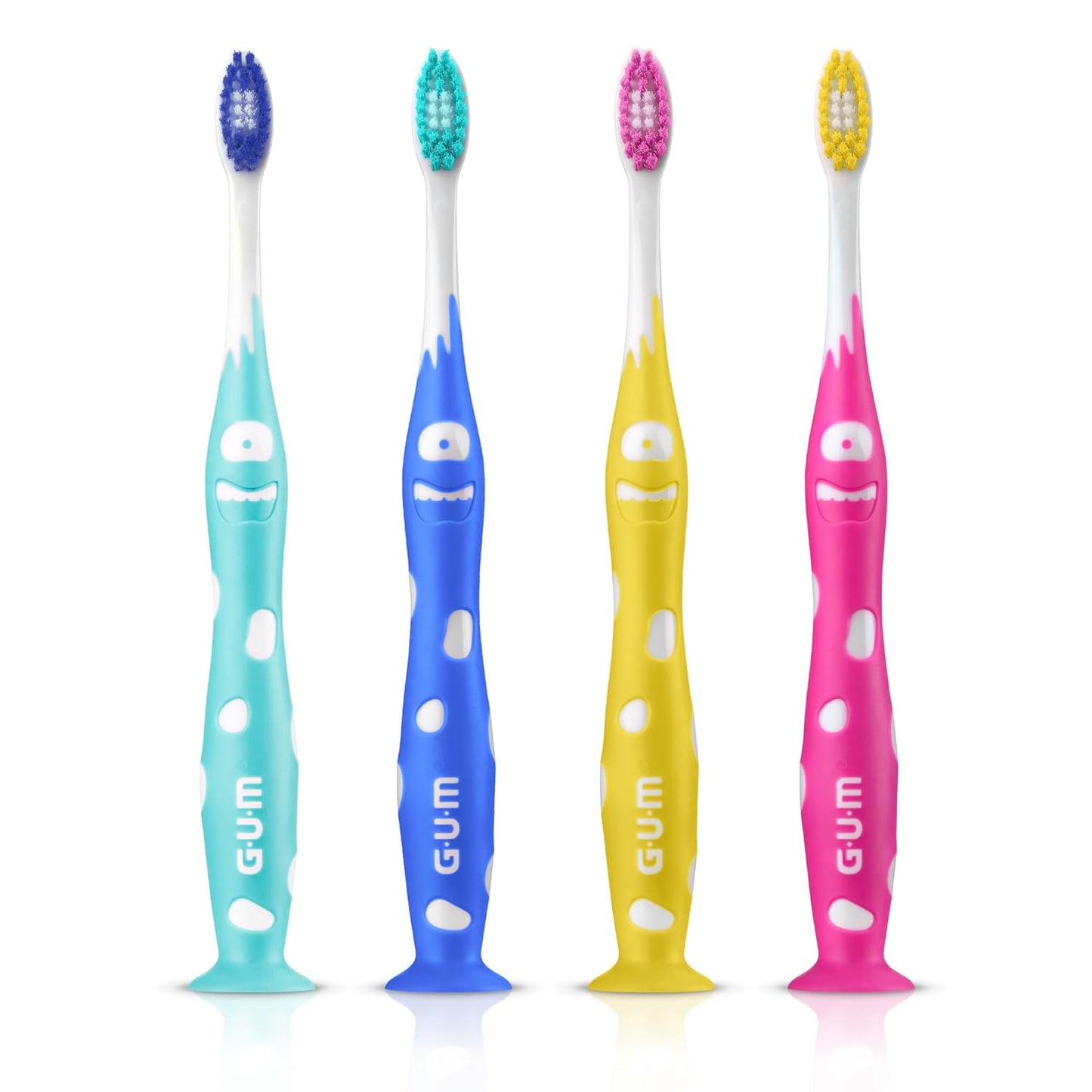 Monsterz Jr Kids’ Toothbrush, Soft Bristled Children’S Toothbrush with Suction Cup, for Ages 5+, 1Ct (6Pk)