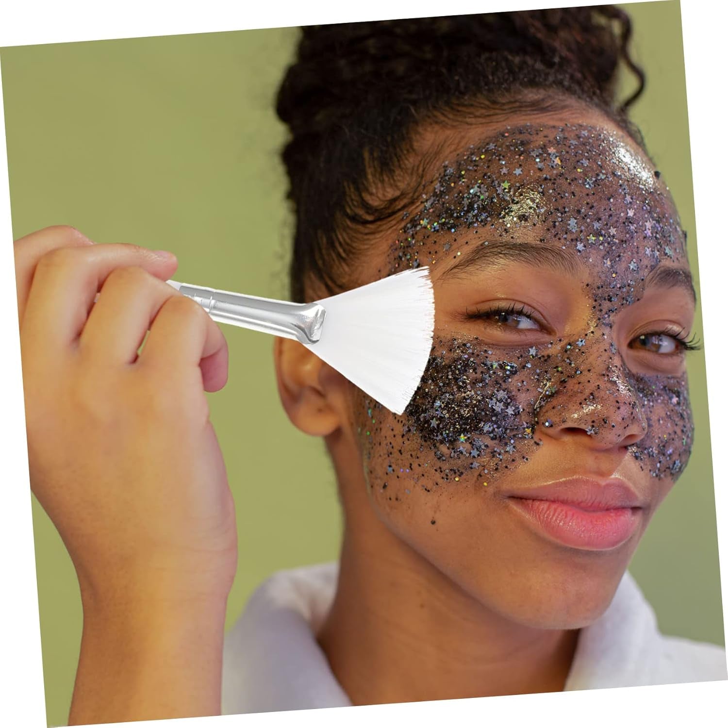 2Pcs Beauty Facial Beauty Salon Mask Brush Application Brush Beauty Kit Facial Applicator Brush Facial Brush Facial Tool Face Mask Brush Nylon