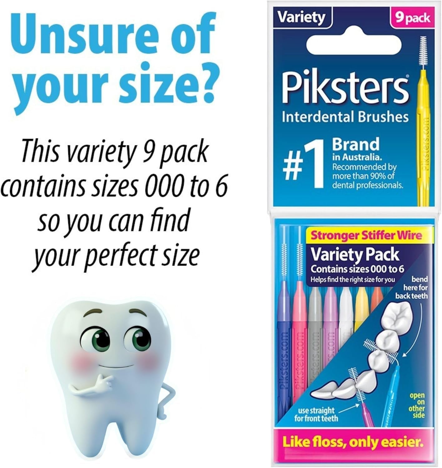 Interdental Brushes (40 Pack, Size 00 (Pink))