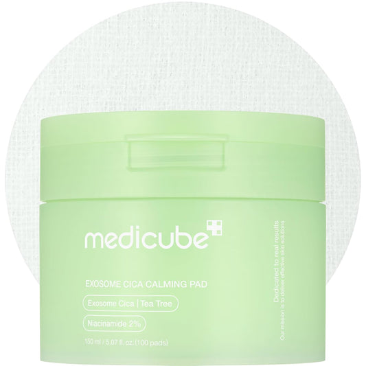 Toner Pads Exosome CICA Tea Tree Calming Toner Pad for Sensitive Skin | Centella Asiatica for Redness, Breakouts | Low-Irritating & Hydrating Care | Korean Skincare, 100 Pads (1 Pack)